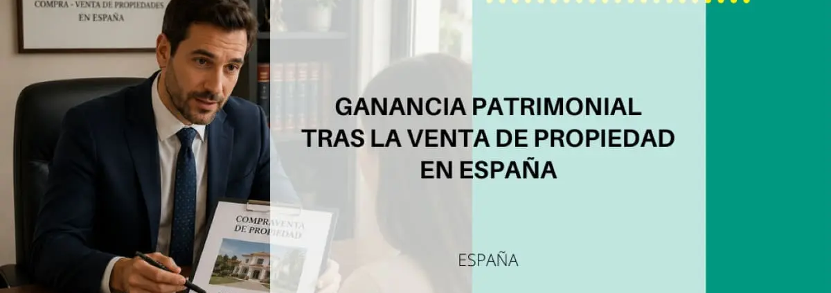 Ganancia patrimonial por vender una propiedad en España